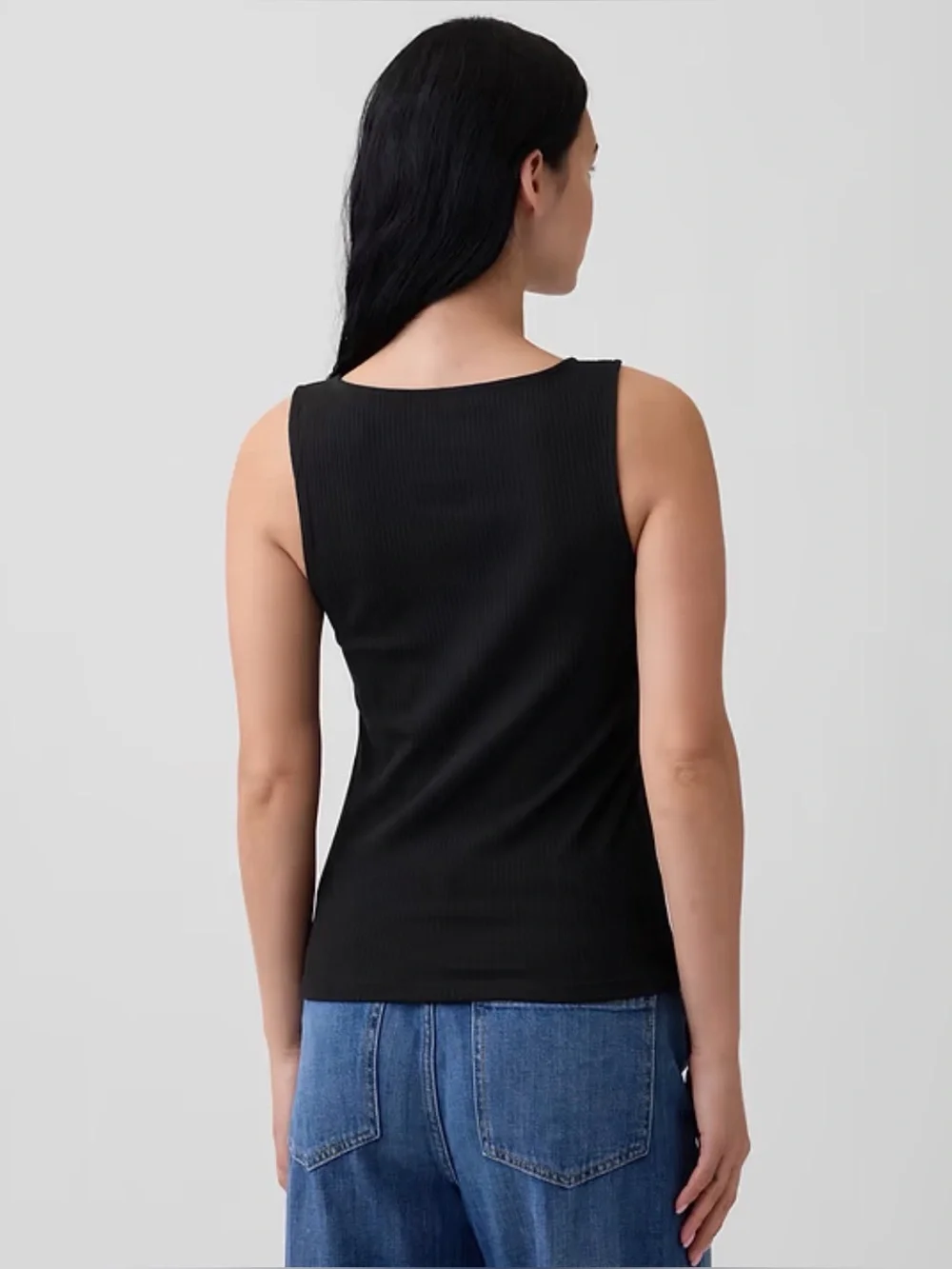 Gap Ribbed Button Detail Sleeveless Top - Picture 2 of 8
